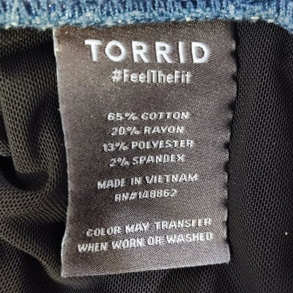 Torrid Lean Jean super soft high rise skinny women's sz 1X ? medium washed blue - Picture 6 of 15